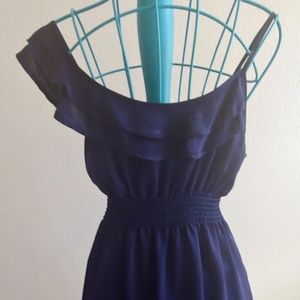 Slightly one-shoulder dress